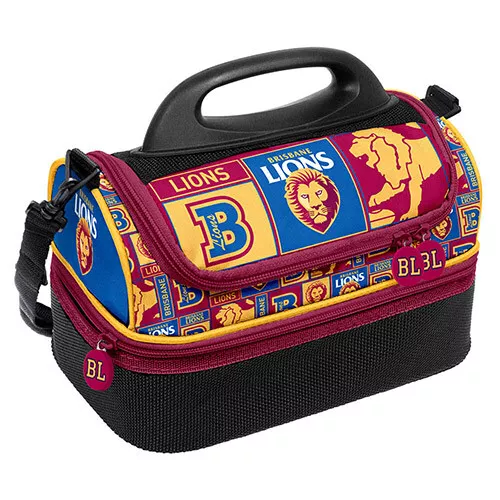 Brisbane Lions AFL Insulated DOME Lunch Box Drink Cooler BAG Work School Gift