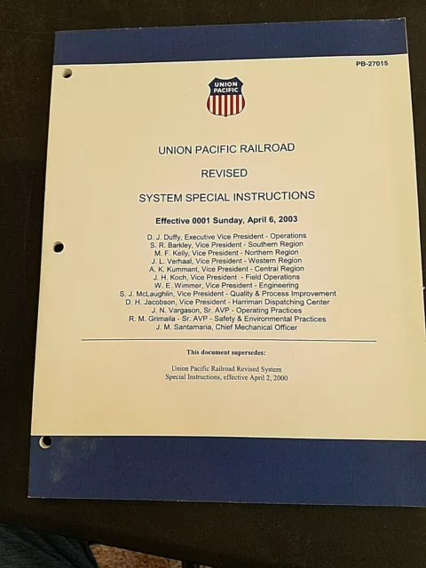 Union Pacific Railroad System Special Instructions April 2006
