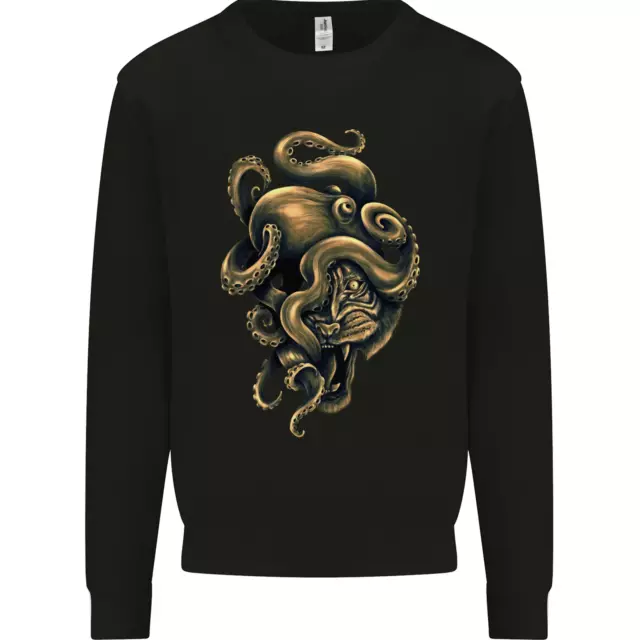 Felpa da uomo Octiger Octopus Kraken Cthulhu Tiger maglione