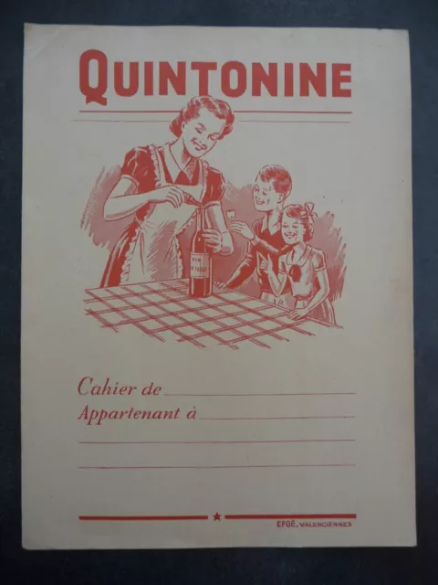Ancien Protège-cahier Couverture "QUINTONINE"