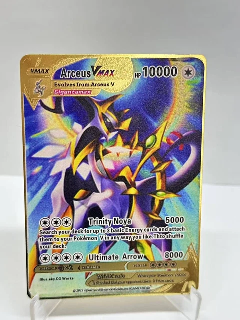 POKEMON ARCEUS VMAX Hp 10000 Metal Collectable Cards VMAX EX GX MEGA 9.99  - PicClick UK
