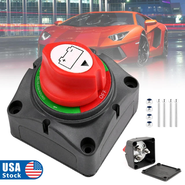 DUAL BATTERY SELECTOR Switch Disconnect for Marine Boat Rv Vehicles ON