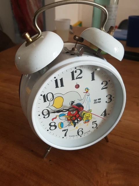 Orologio Sveglia Da Tavolo HERO CIRCUS no DIAMOND SHANGAI CHINA Vintage