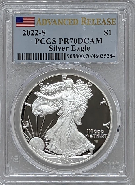 2022 S Silver American Eagle Advanced Release PCGS PF70 DCAM