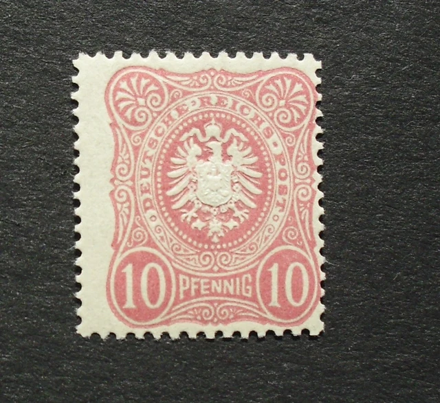 1880 Mi:80,- MiNr 41 Iab "10 PFENNIG" Frühauflage lebhaftrosa POSTFRISCH geprBPP