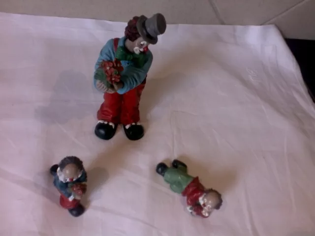 Gilde Clown Mit Blumenstrauß, Clown, Sammler, Figuren 3 Stück