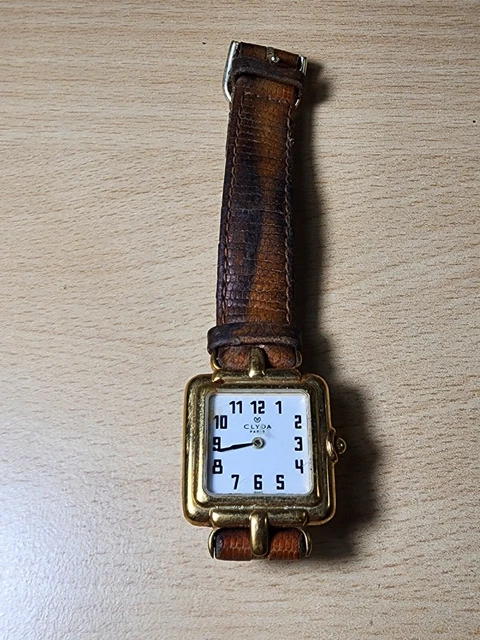 MONTRE ANCIENNE CLYDA PARIS 18K OR gold plaqué electro plated eo