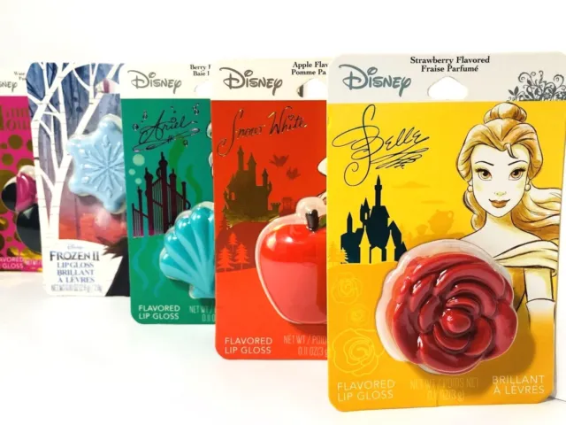 DISNEY Princess Flavored Lip Gloss - Minnie Mouse, Belle, Ariel - YOU CHOOSE
