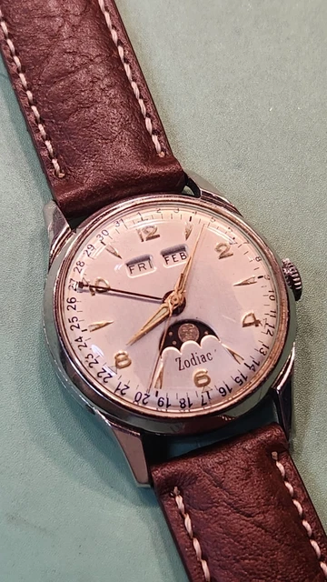 Cadran De Montre Zodiac Automatique Vintage - Pour Calibre 72B - Diamètre ~28.5mm - Occasion