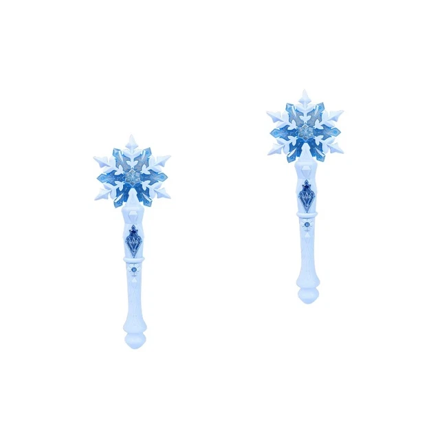 2 PCS Glowing Snowflake Wand Light Up for Cosplay Costume Kids Child Handheld