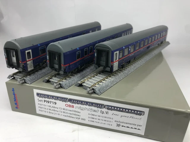 LS MODELS PI9719 Set 3 Voitures Obb Nightjet 