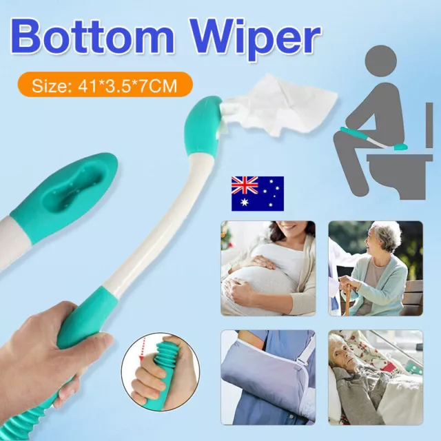 Bottom Bum Wiper Toilet Incontinence Aid Obese Elderly Disability Mobility AU