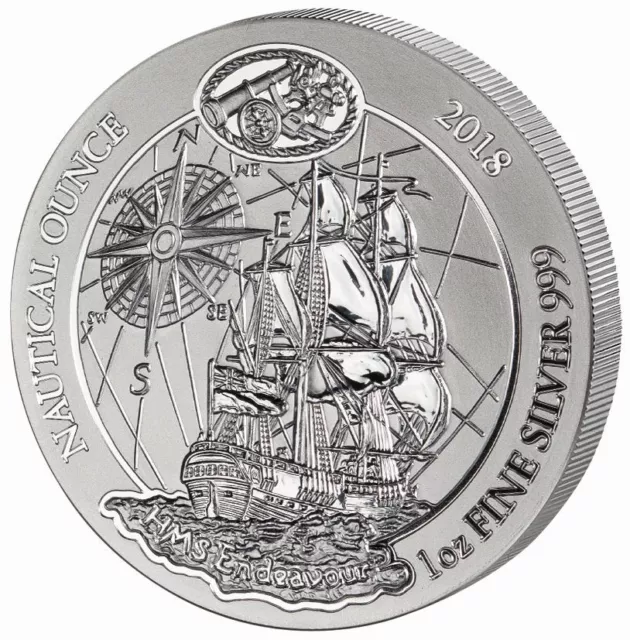50 Francs Nautical Ounce Endeavour Ruanda Rwanda 1 oz Silber Silver BU 2018