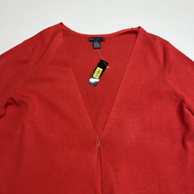 Grace Elements Sz 1X Red Open Cardigan Sweater Top NWT NEW