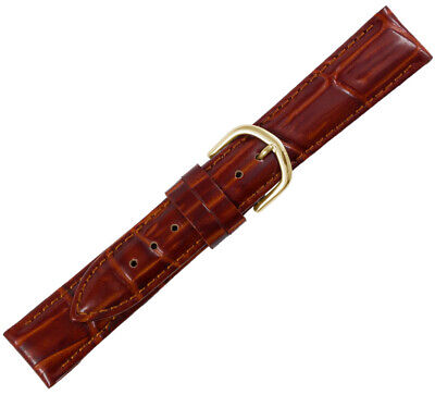 Braun Bracelet en Cuir Teju-Print Braun 18mm 