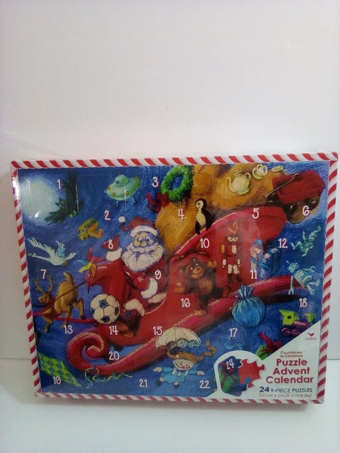 Countdown To Christmas Advent Calendar Puzzle 24 Puzzles 9 Pieces Each Cardinal
