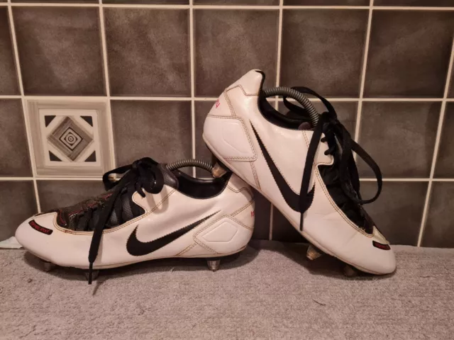 NIKE TOTAL 90 Laser Iii K Sg Football Soccer Boots Uk 9.5 White