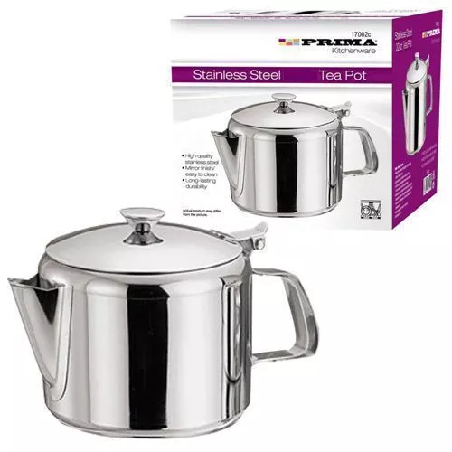 STAINLESS STEEL 16oz 24oz 32oz 48oz TEA POT COFFEE FLIP LID TEAPOT