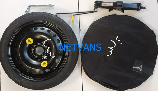 Roue De Secours Complète Pour Renault Mégane II (2003-2008) - Kit Prêt à L'emploi Avec Cric Et Sac