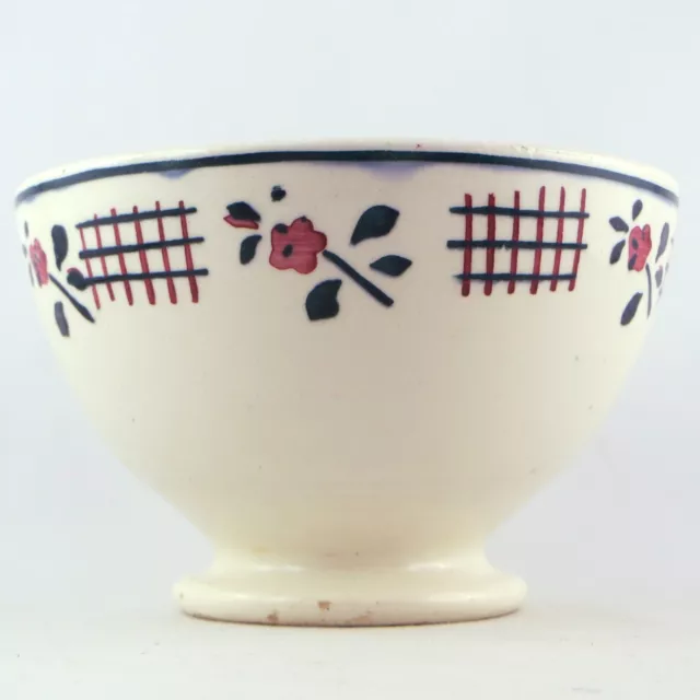 BOL ANCIEN Faïence Décor Fleurs Pochoir, Vintage bowl/digoin/sarreguemines...