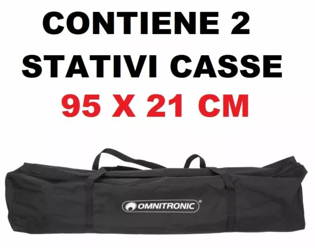 BORSA STATIVI CASSE CUSTODIA TESSUTO X 2 SUPPORTI TREPPIEDI CAVALLETTI 95x21 CM