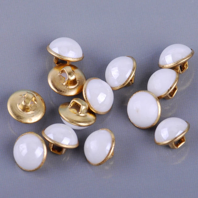 100pcs 10mm Sewing Pearl Shank Buttons Dome Clothes Fastenings Crafts Sew DIY vt