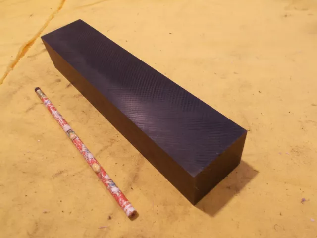 BLACK NYLON BAR machinable plastic flat sheet stock 1 5/8" x 2" x 9 1/2"