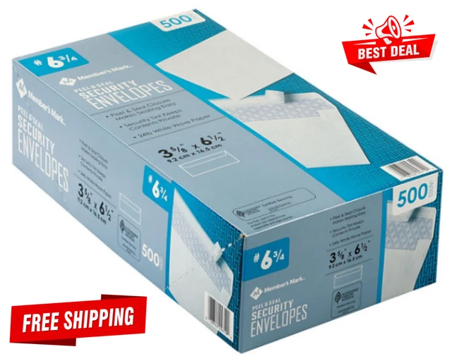 Member's Mark Security Envelope #6-3/4 (500 ct.) FREE SHIPPING