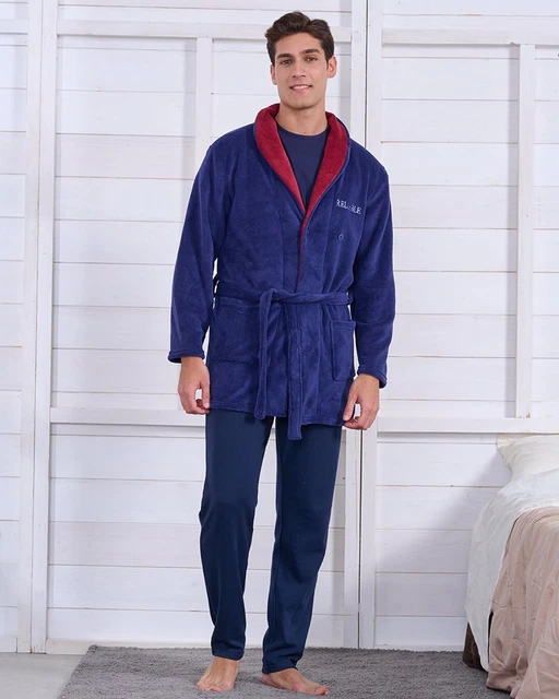 Vestaglia uomo pile discount corta