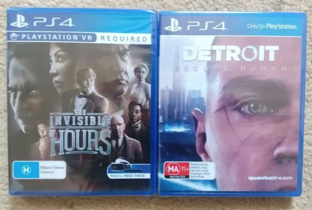 New The Invisible Hours & Detroit Become Human Playstation 4 PS4 Games