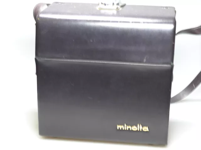 Minolta Vintage SLR Foto Photo Ledertasche Leather Hard Case