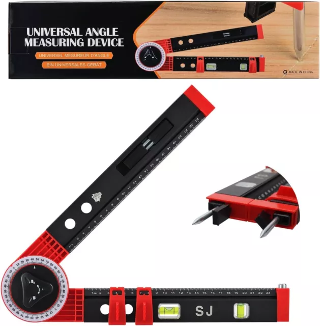 Aluminium Miter Saw Protractor 14" Angle Finder Woodworking Measuring Tool - UK