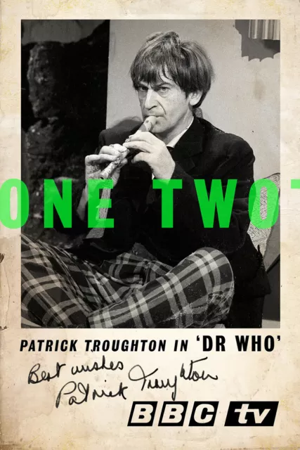 PATRICK TROUGHTON DOCTOR WHO SIGNED AUTOGRAPH PHOTO 7½ x 5 inches PRE-PRINTED