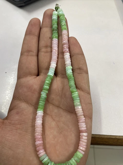 Perles de pneu à facettes multi-opale naturelle AAA de 15 "perles Heishi...