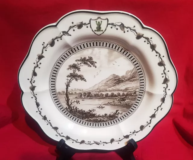 Wedgwood Frog Service "View Of Derwentwater" Queens Ware Plate 9In (22.5Cm)