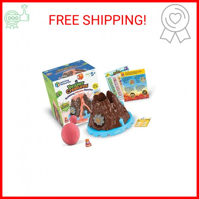 Learning Resources - Vulcano Gorgogliante Beaker Creatures - Kit Esperimenti Per Bambini Da 5 Anni In Su - Eruzioni E Oltre 100 Creature Da Collezionare - 2