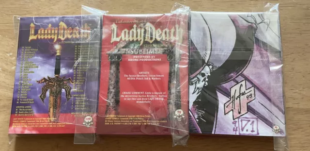 Lady Death All Chrom 100 Karten Set. Krome Productions 1994 2