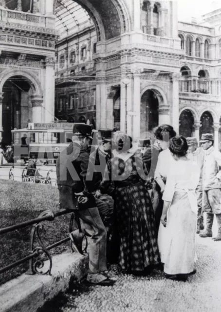 Foto vintage Italia, Milano, Piazza Duomo, stampa 24 x 18cm