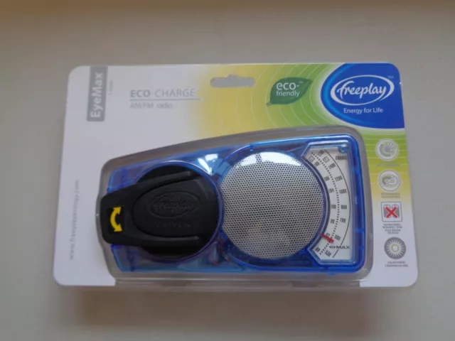 EyeMax ECO-CHARGE AM/FM Radio. Größe 7,5 Zoll x 3,8 Zoll. Neu versiegelt.