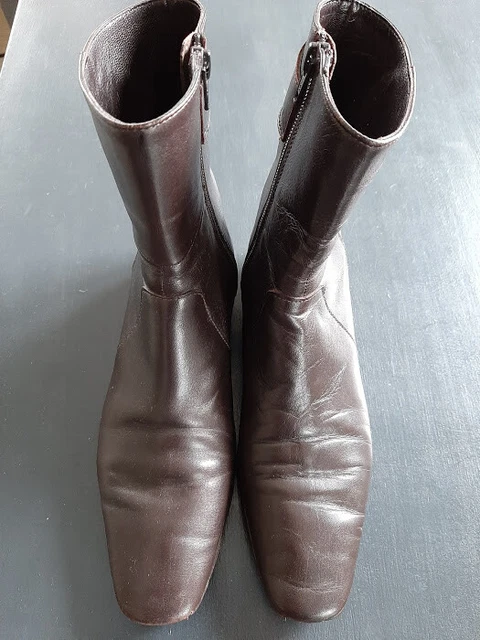 bottines cuir marron foncé FLAVIO Menorca pointure 37