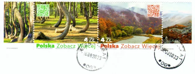 Briefmarken Polen gestempelt 2023 - "Polen mehr erleben".