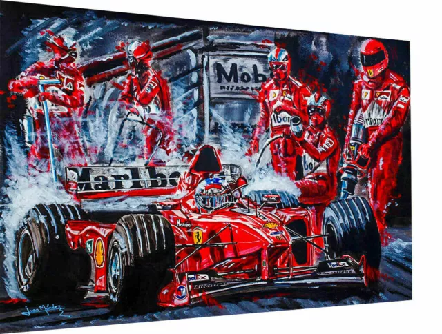 Leinwand Michael Schumacher F1 Abstrakt  Wandbilder - Hochwertiger Kunstdruck