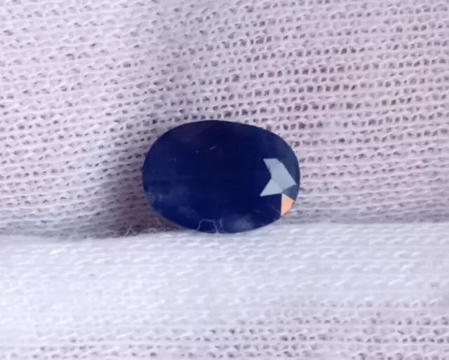 Blue Sapphire Oval Cut Untreated Unheated Earth Mine Loose Gemstone 1.50 Cts 3