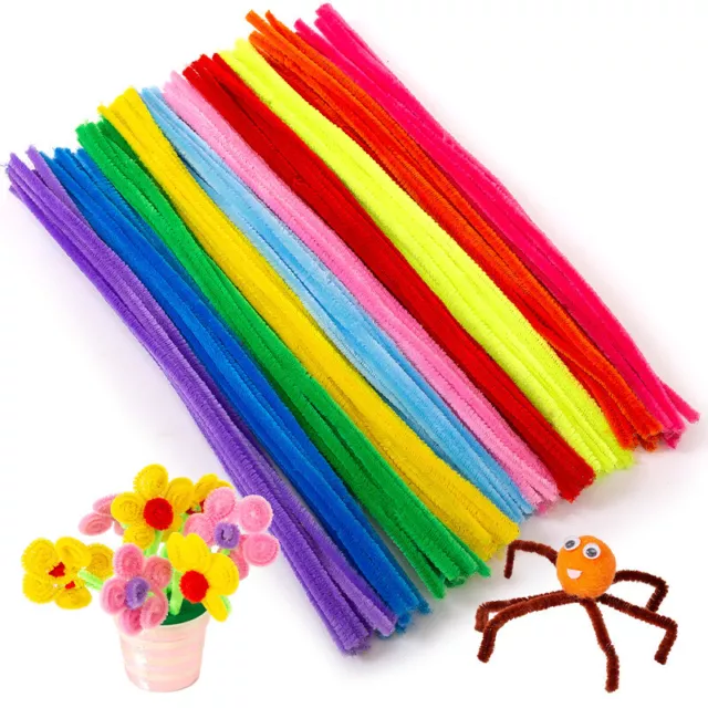 100 Stck Chenille Stängel Rohrreiniger Plüschtier für Kinder DIY Handwerk Set