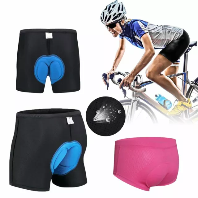 Men Women Cycling Shorts Bicycle Bike Underwear Pant With Sponge 3D Padded ~T 3