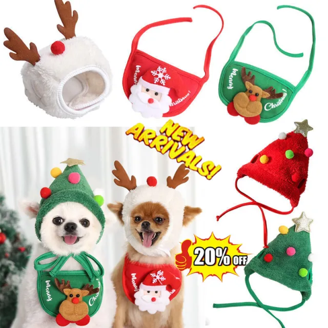 Costume di Natale cucciolo di animale domestico berretto sciarpa cane piccolo gatto vestiti alce albero di Natale regalo