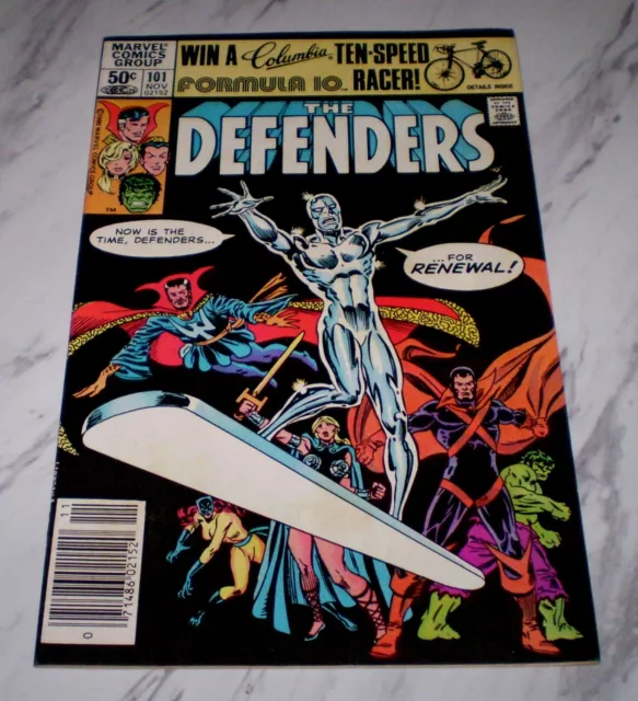 Defenders #101 NM+ 9.6 - 1981 Marvel Silver Surfer cover Newsstand Variant