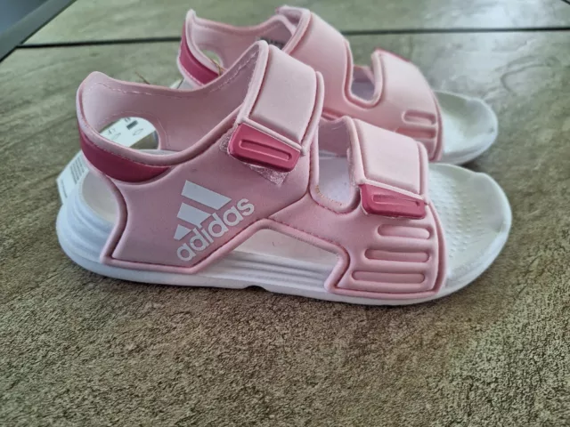 Adidas Altaswim Girls Sport Sandals Size 12 Pink Lightweight Comfortable New