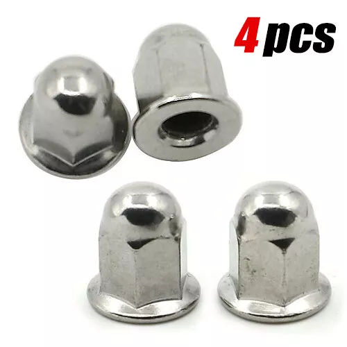 4PCS M8 8mm Acorn Nuts Dome Hex Head Cap Acorn Hex Nuts Decorate Nut 1.25" 12mm