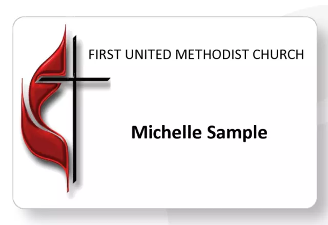 Custom printed church congregation cards with your church logo/name and members